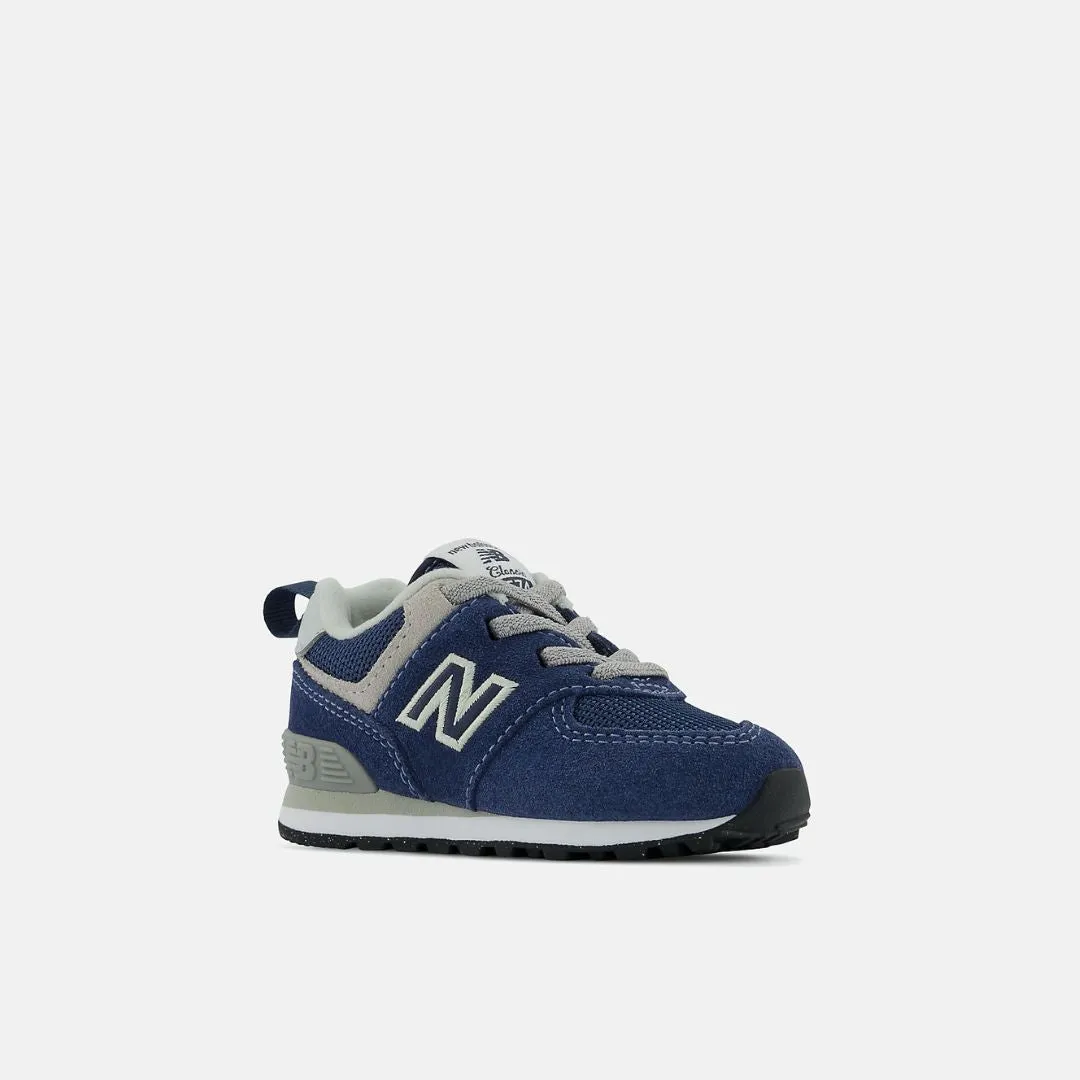 574 Core Bungee Sneaker (Navy + White)