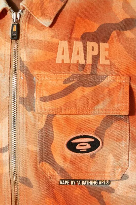 AAPE cotton jacket orange color AAPLJM7644XAM