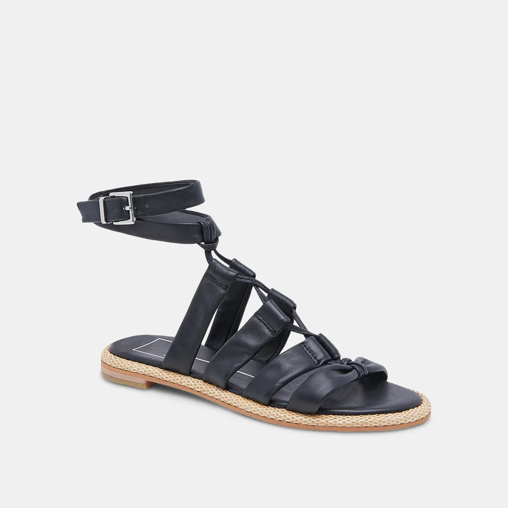 ADISON SANDALS BLACK LEATHER– Dolce Vita 6915497525314