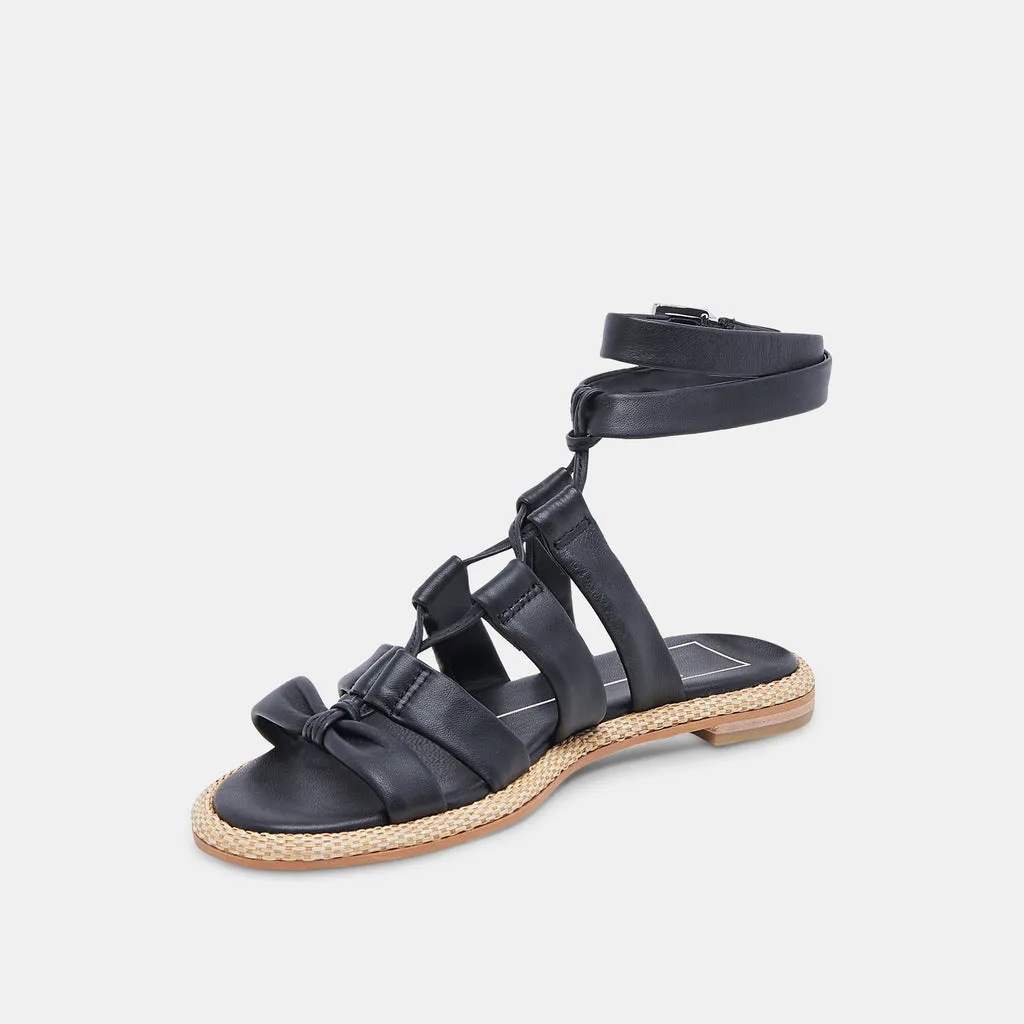 ADISON SANDALS BLACK LEATHER– Dolce Vita 6915497525314