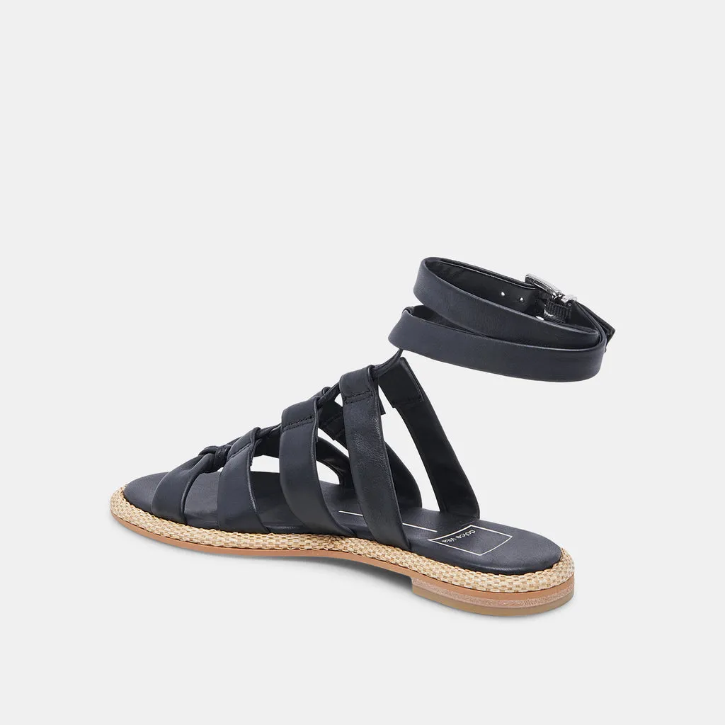 ADISON SANDALS BLACK LEATHER– Dolce Vita 6915497525314