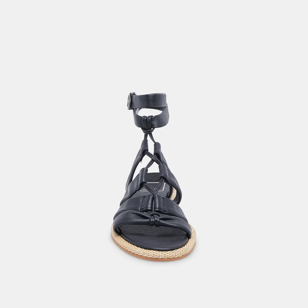 ADISON SANDALS BLACK LEATHER– Dolce Vita 6915497525314