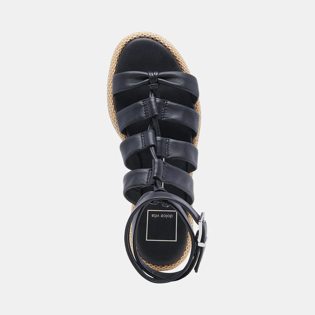 ADISON SANDALS BLACK LEATHER– Dolce Vita 6915497525314