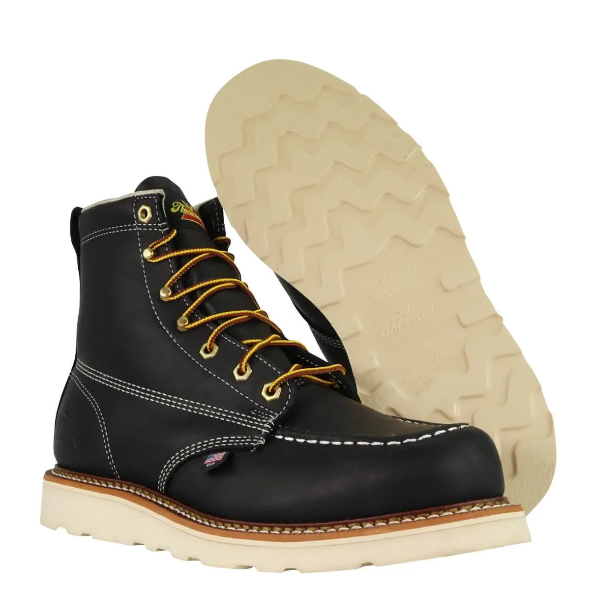 American Heritage - 6 Black Moc Toe - MAXwear Wedge (Soft Toe)