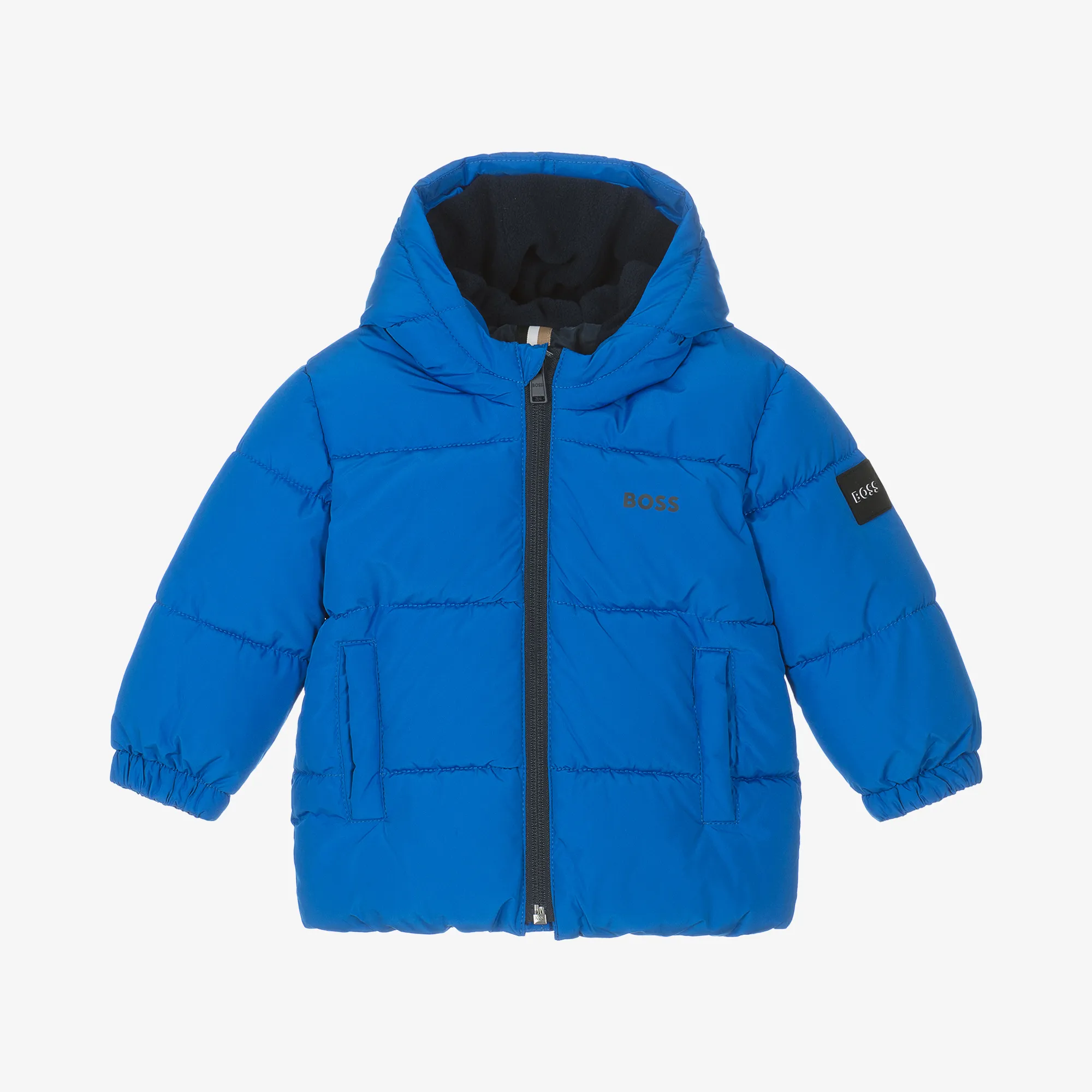 Baby Boys Blue Hooded Puffer Coat