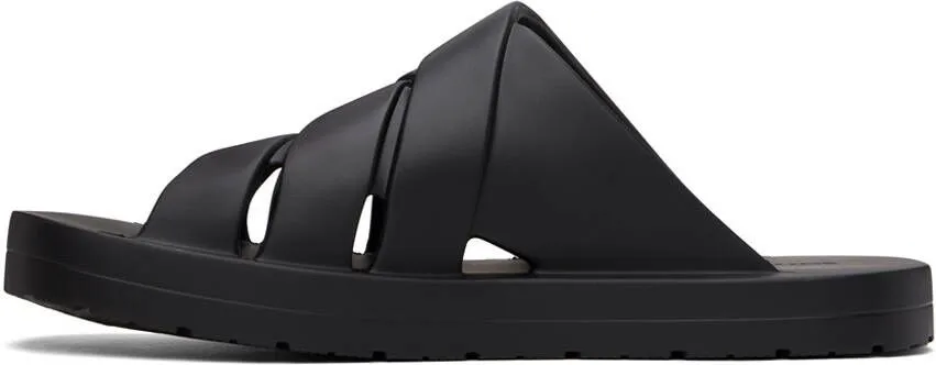 Bottega Veneta Black Slip-On Sandals