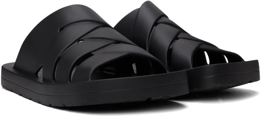 Bottega Veneta Black Slip-On Sandals