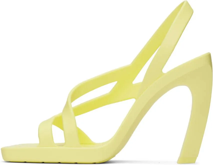 Bottega Veneta Yellow Jimbo Heeled Sandals