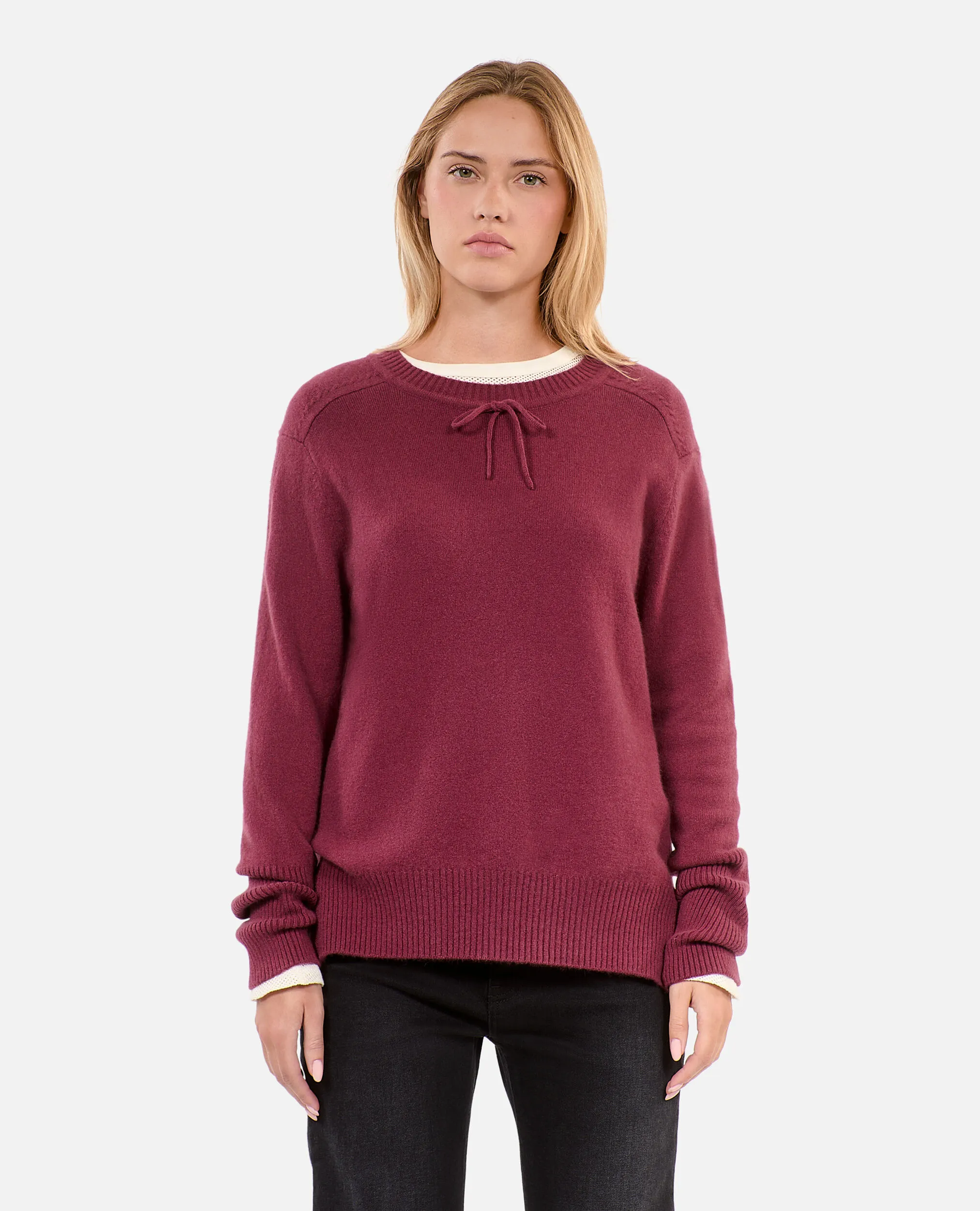 Burgundy cashmere sweater