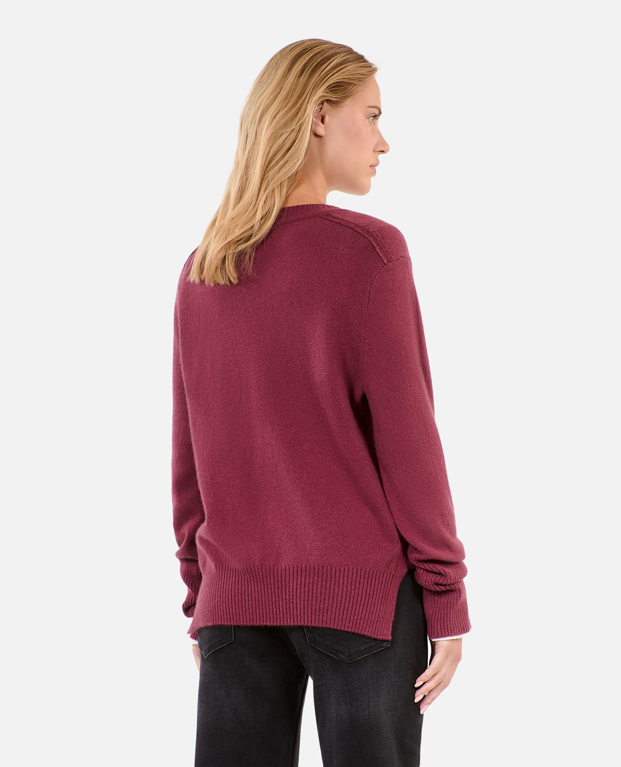 Burgundy cashmere sweater