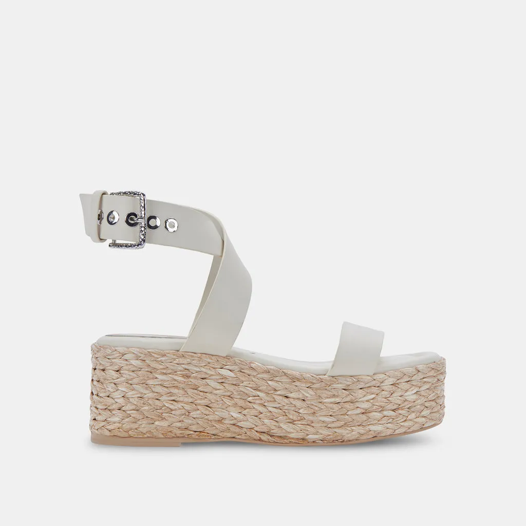 CANNES Platform Sandals Ivory Leather | Ivory Leather Platform Sandals– Dolce Vita 6880269172802