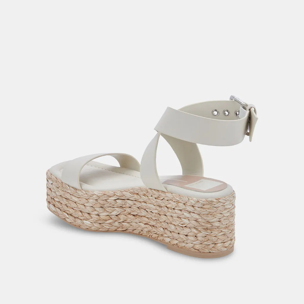 CANNES Platform Sandals Ivory Leather | Ivory Leather Platform Sandals– Dolce Vita 6880269172802