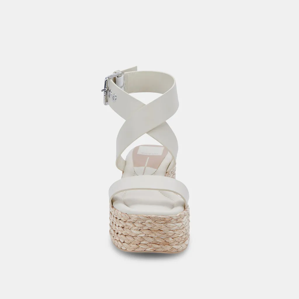 CANNES Platform Sandals Ivory Leather | Ivory Leather Platform Sandals– Dolce Vita 6880269172802