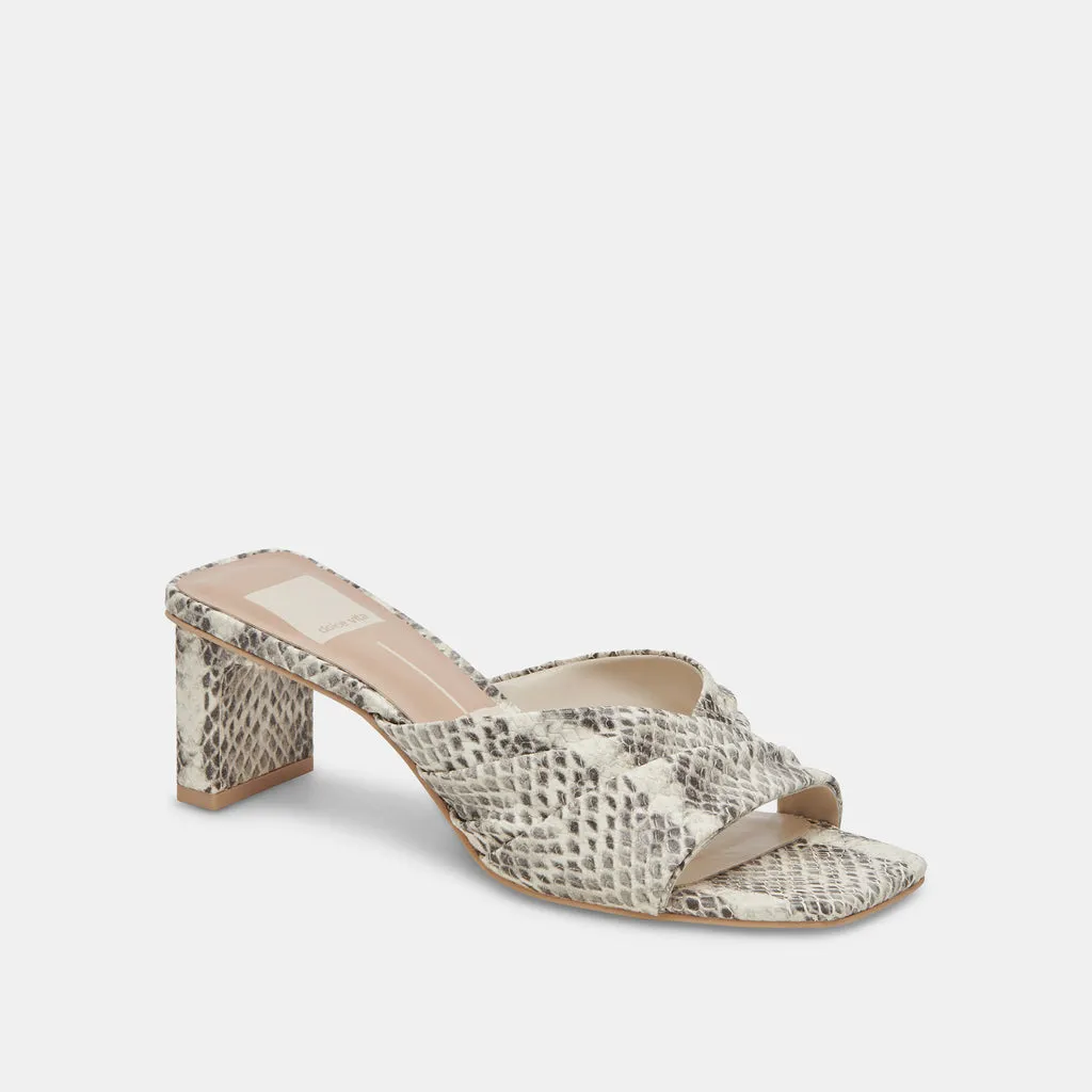 CARLAN HEELS GREY WHITE EMBOSSED SNAKE– Dolce Vita 6940809134146