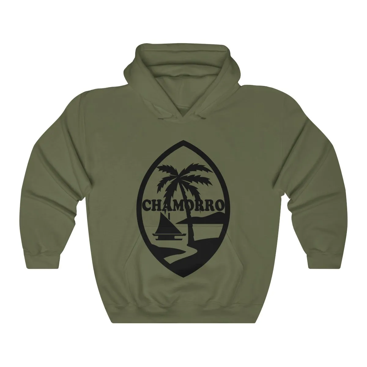 Chamorro Black Palms Unisex Heavy Blend Hooded Sweatshirt