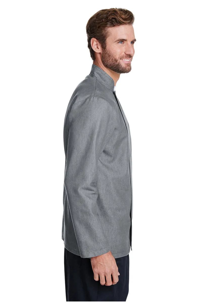 Chef's Grey Denim Long Sleeve Coat