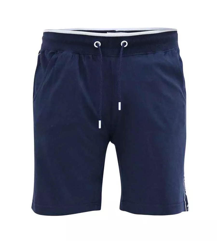 D555 Big Mens Couture Shorts With Elasticated Waistband and Branded Side Panels (BRANTHAM)