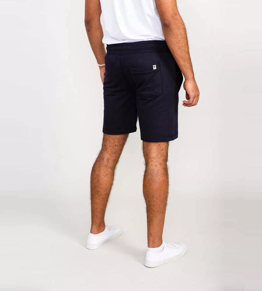 D555 Mens Navy Shorts With Elasticated Waist and Loop Back (SUTTON 2)