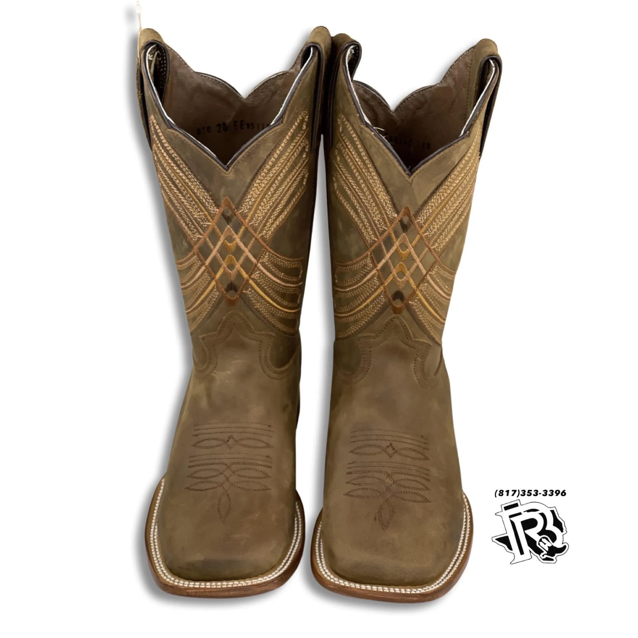 DARK BROWN | MEN SQUARE TOE WESTERN COWBOY BOOTS