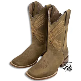 DARK BROWN | MEN SQUARE TOE WESTERN COWBOY BOOTS