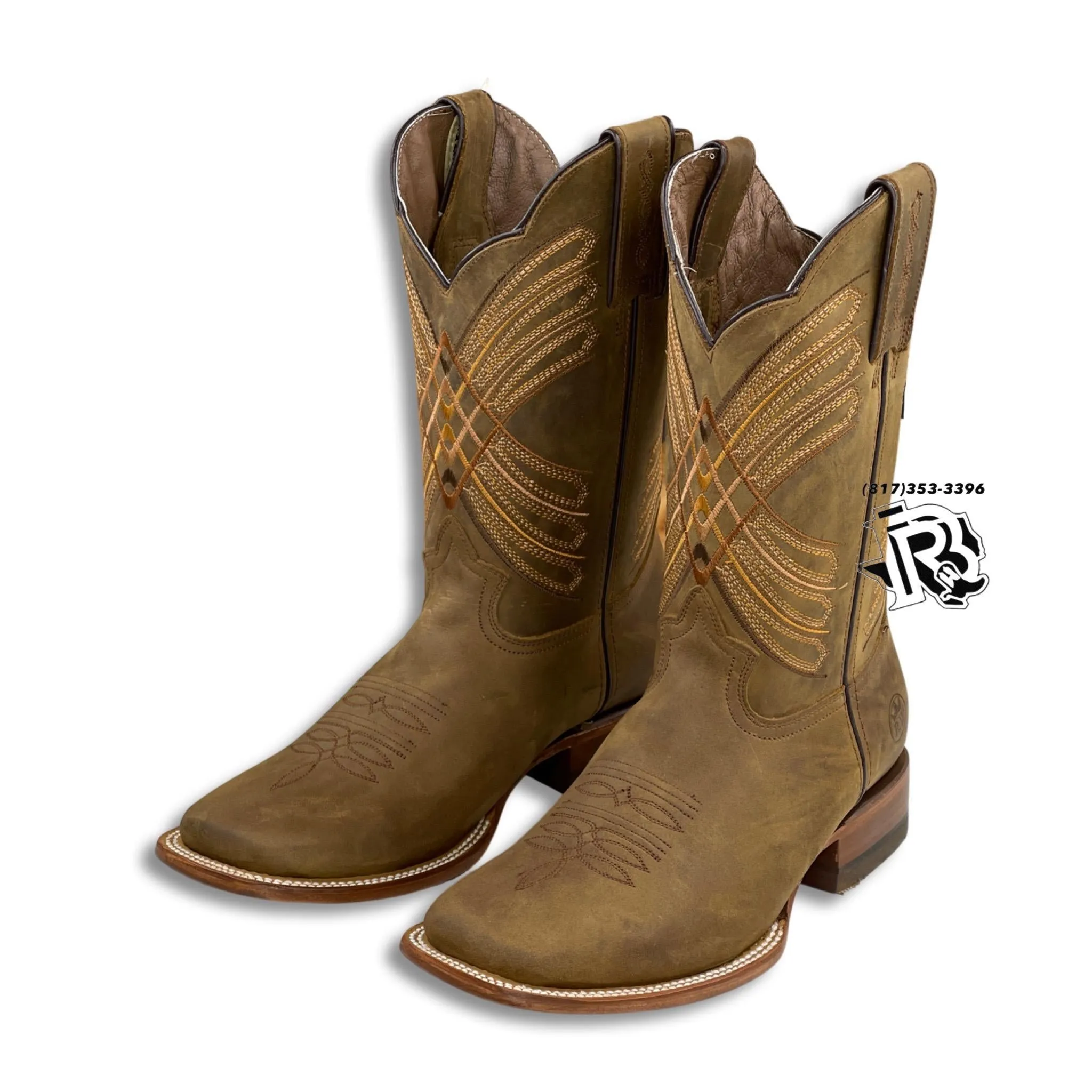 DARK BROWN | MEN SQUARE TOE WESTERN COWBOY BOOTS