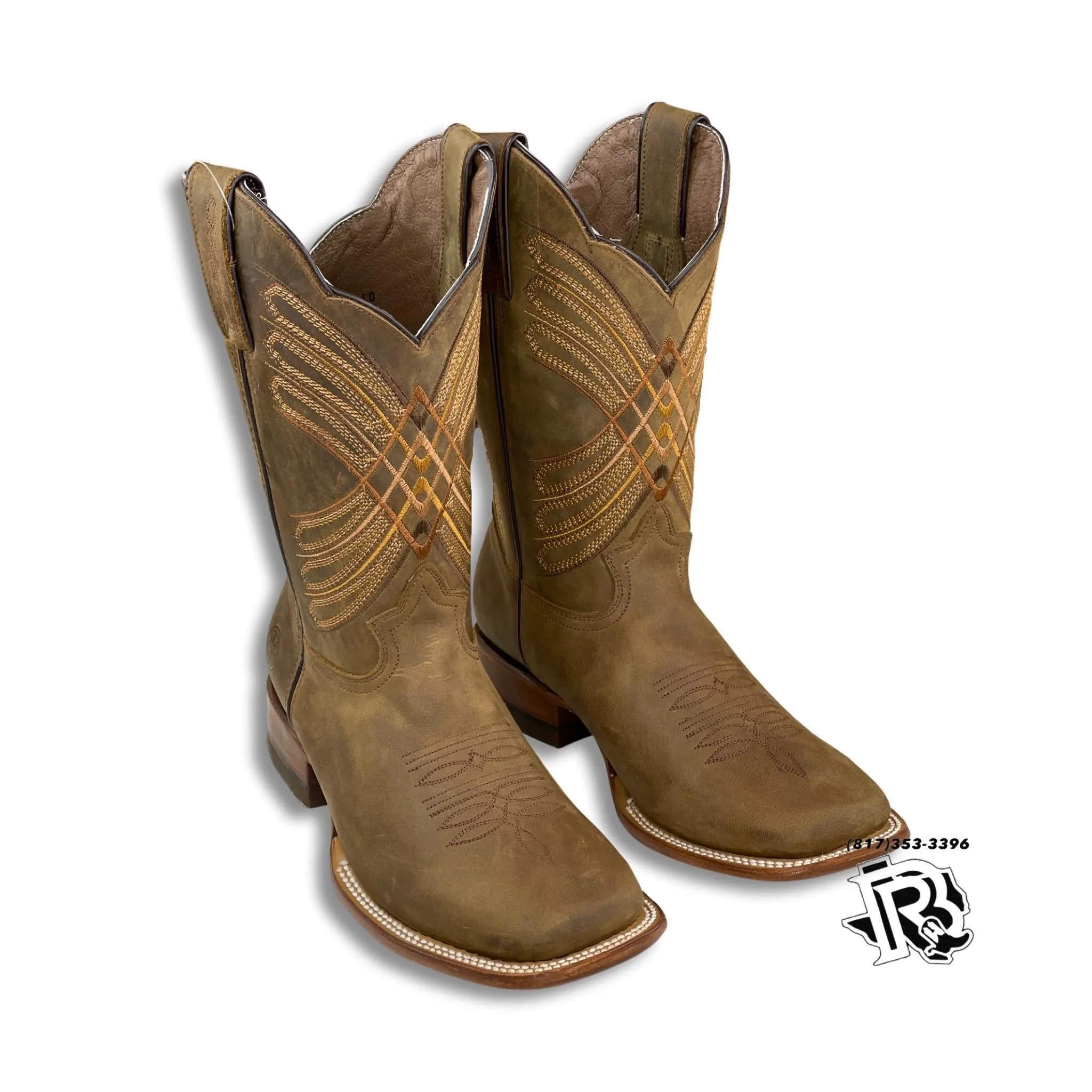 DARK BROWN | MEN SQUARE TOE WESTERN COWBOY BOOTS