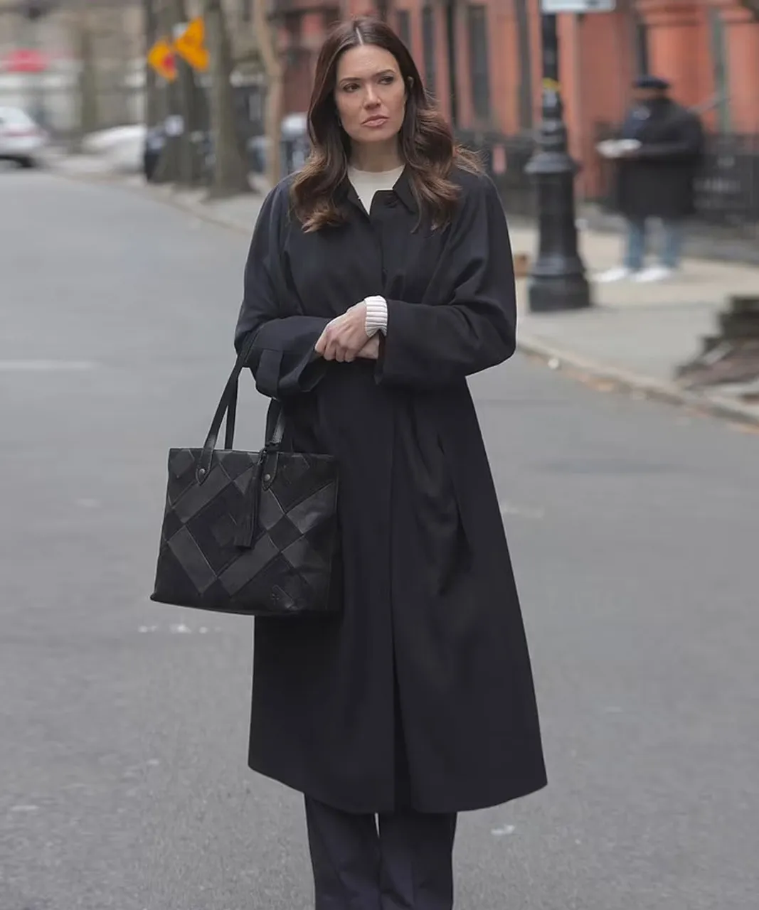 Dr. Death Mandy Moore Black Coat