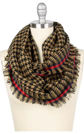 EAS9486 Houndstooth Pattern Infinity Scarf