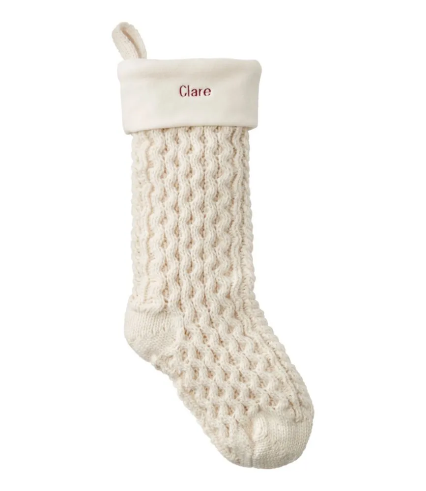 Fisherman's Knit Christmas Stocking