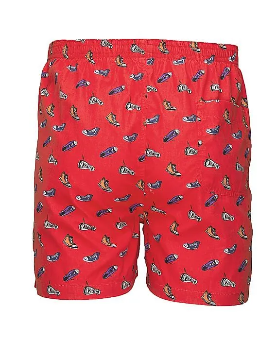 Flying Machine Sneaker Print Cotton Boxer Shorts