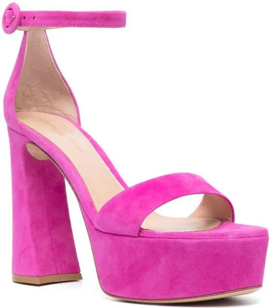 Gianvito Rossi Holly 120mm suede sandals Purple