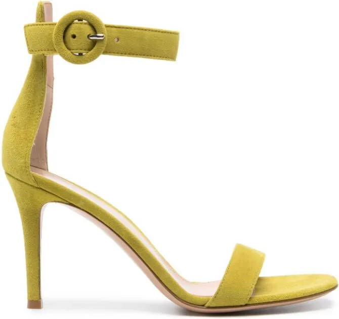 Gianvito Rossi Portofino 85mm suede sandals Green