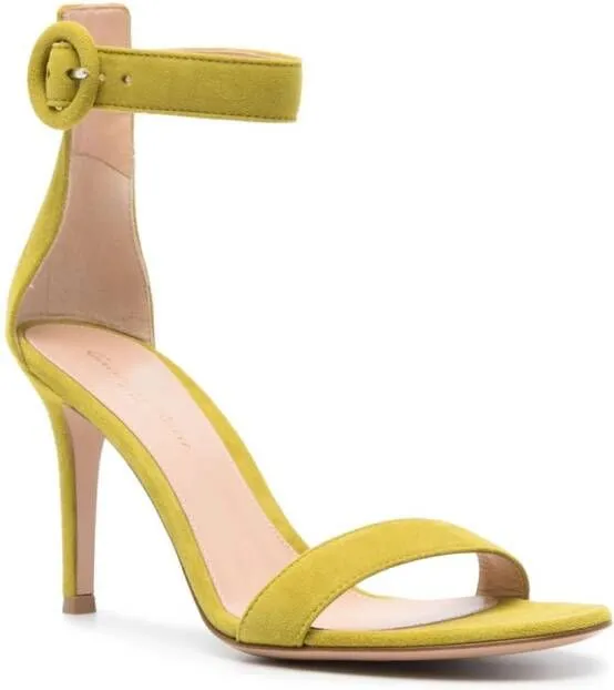 Gianvito Rossi Portofino 85mm suede sandals Green