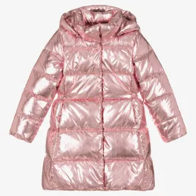 Girls Pink Down-Filled Puffer Coat