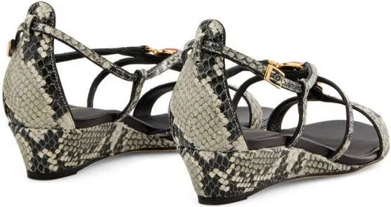 Giuseppe Zanotti Adelaide python-print sandals Grey