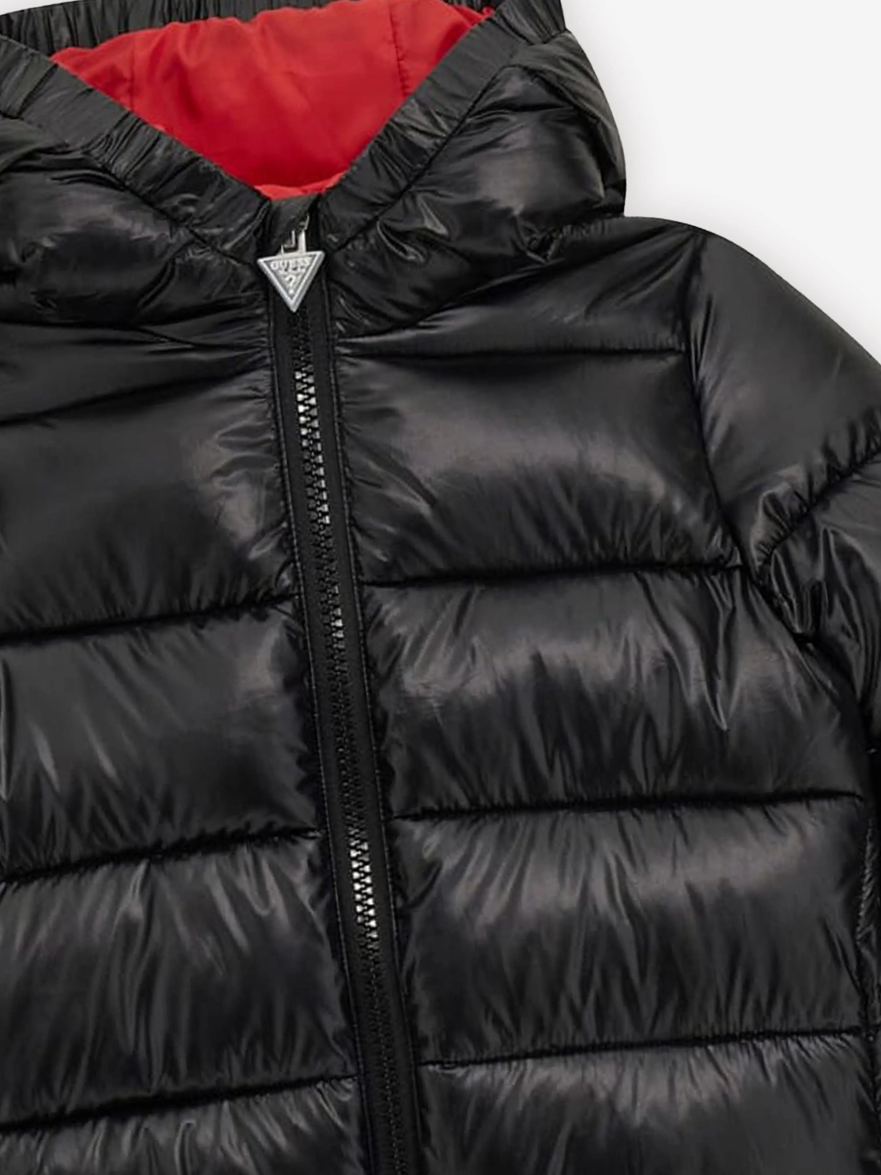 Guess Boys Hooded Padded Jacket in Black