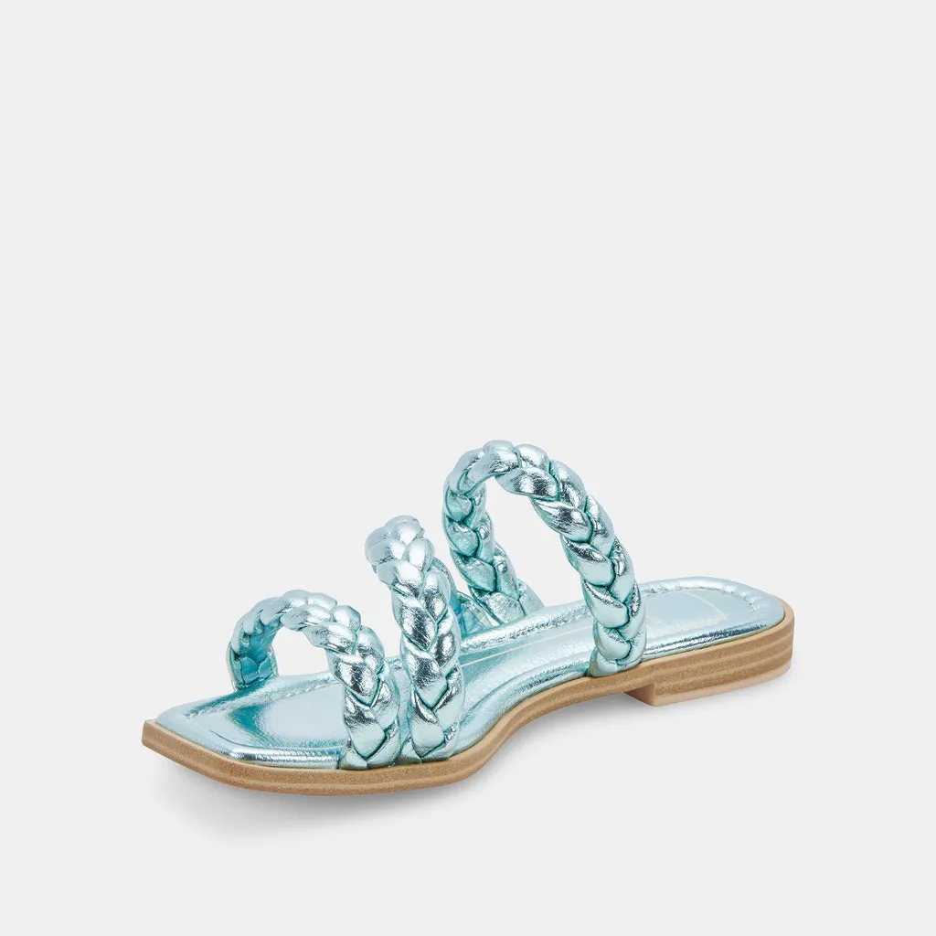 IMAN SANDALS BLUE METALLIC STELLA– Dolce Vita 6748346712130