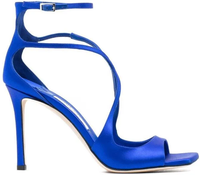 Jimmy Choo Azia 95mm satin sandals Blue