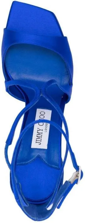 Jimmy Choo Azia 95mm satin sandals Blue