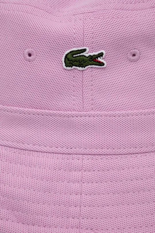 Lacoste cotton hat pink color