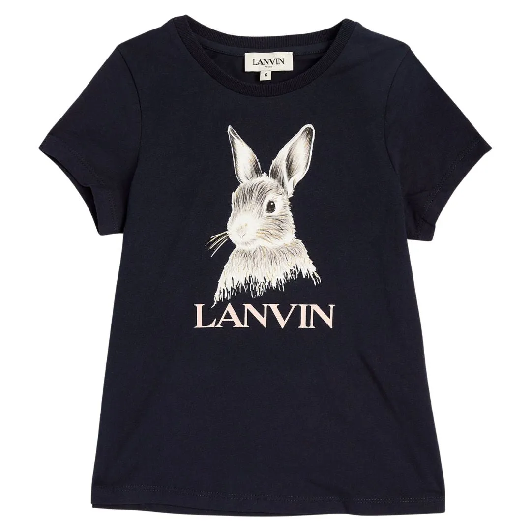 Lanvin T-Shirt Rabbit Navy Blue