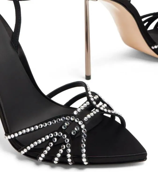 Le Silla Bella Duchess crystal-embellished sandals Black