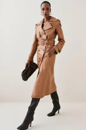 Leather Multiway Trench Coat | Karen Millen