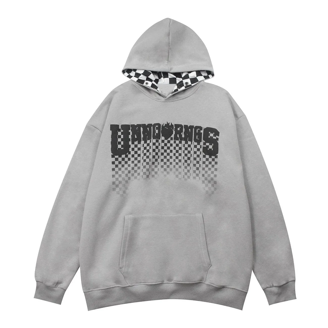 Letter Checkerboard Gradient Hoodie