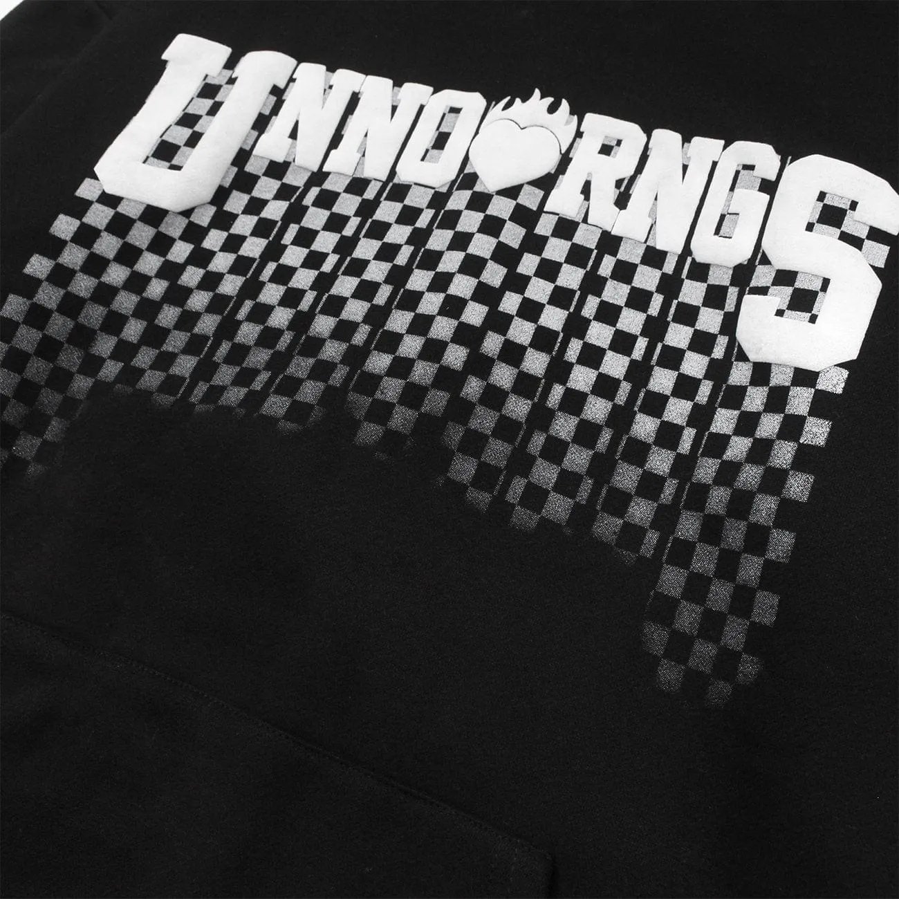 Letter Checkerboard Gradient Hoodie