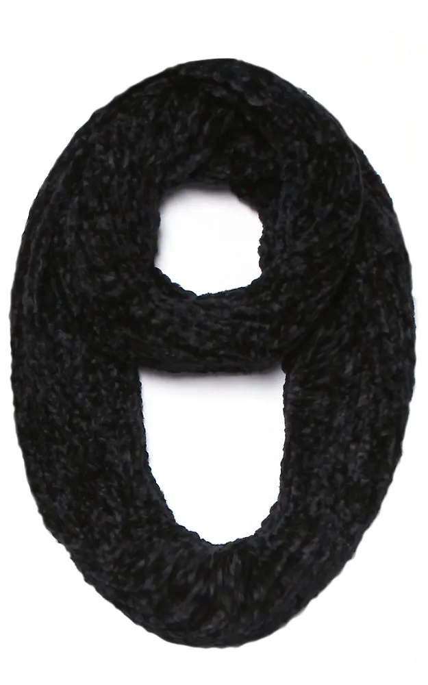 LOF765 Solid Chenille Infinity Scarf