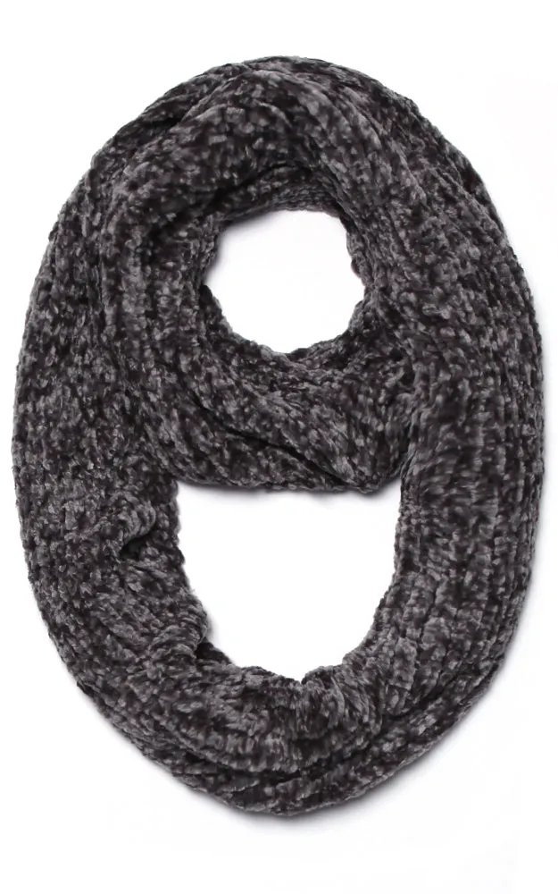 LOF765 Solid Chenille Infinity Scarf