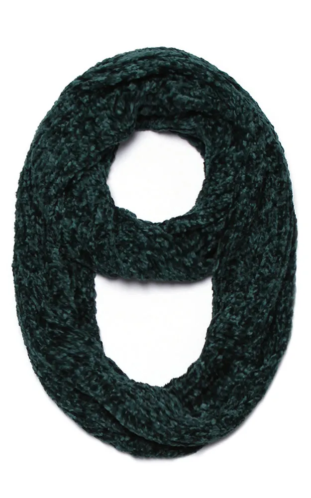 LOF765 Solid Chenille Infinity Scarf