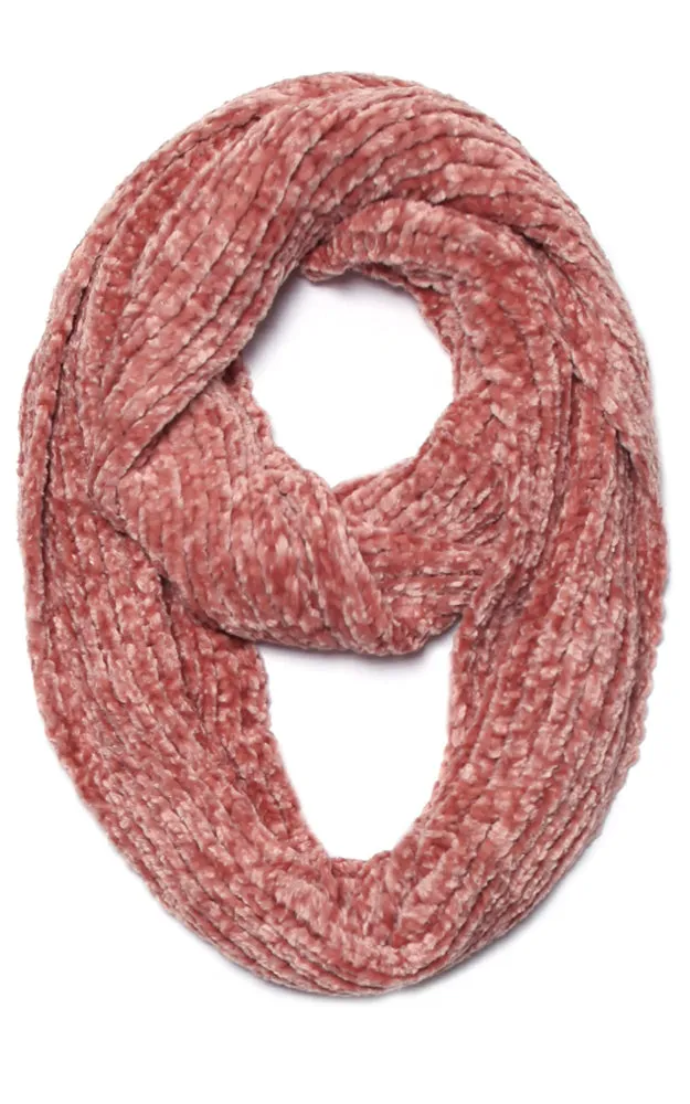 LOF765 Solid Chenille Infinity Scarf