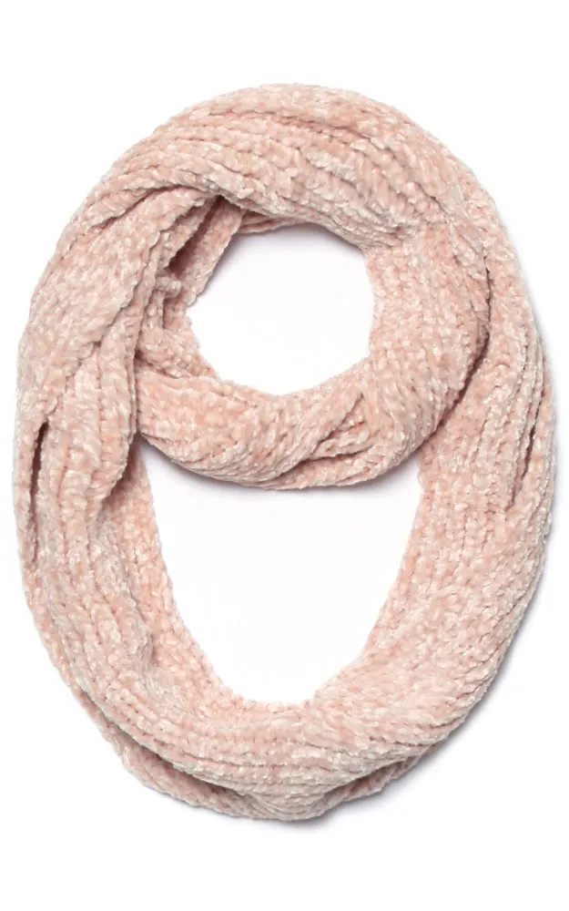 LOF765 Solid Chenille Infinity Scarf